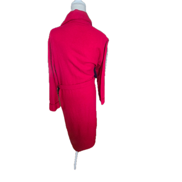 100% Pure Cashmere Red Robe Coat Quiet Luxury Old Money S/M - Picture 4 of 11